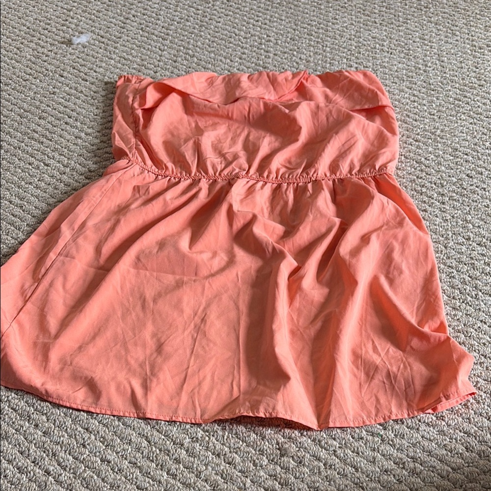 Speed Control Strapless Coral Dress